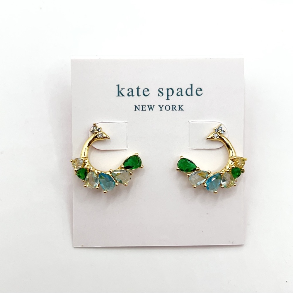 KS120-Kate Spade peacock earrings